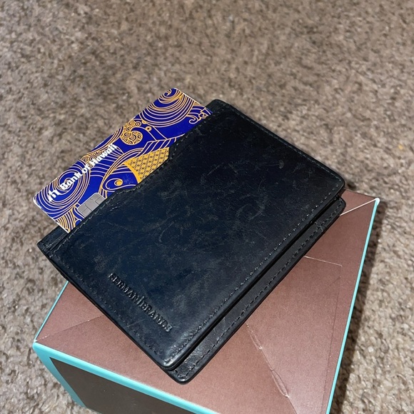 Serman Brands Slim Wallet 3x 4•  • Soft Leather • Black Noire - Picture 7 of 9